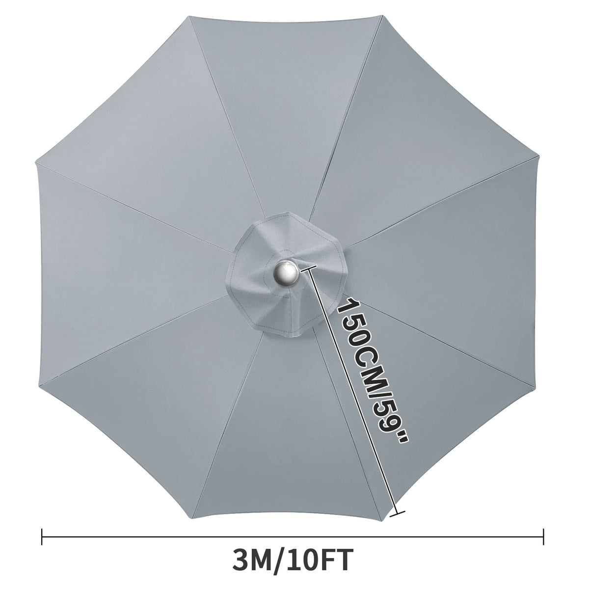 parapluie patio protection beige clair baleines moderne extérieur jardin remplacement toile supérieure
