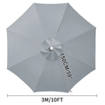 parapluie patio protection beige clair baleines moderne extérieur jardin remplacement toile supérieure