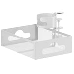 organisateur sous table tiroir noir moderne plastique grille attache pince