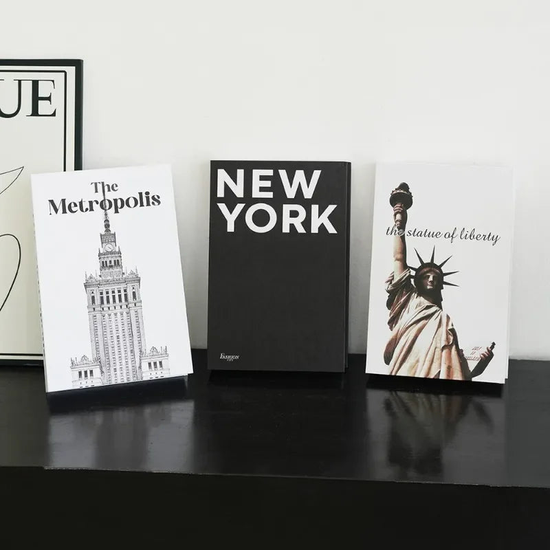 décoration maison livre papier blanc noir gris monuments célèbres classique minimaliste rangement moderne