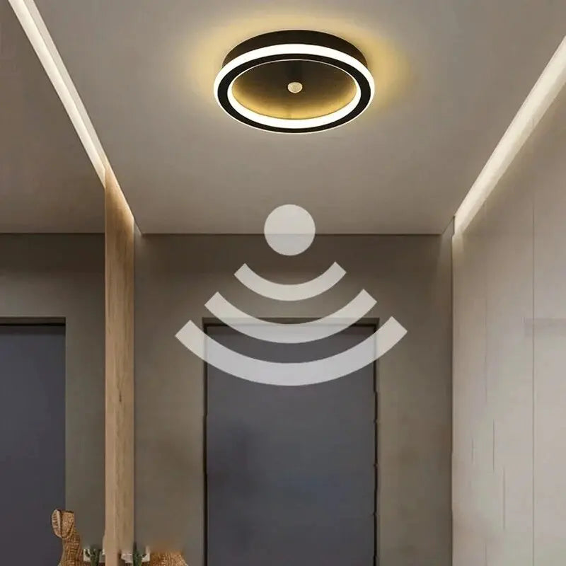 lumière détecteur mouvement noir blanc doré moderne flux lumineux led 249 2000v