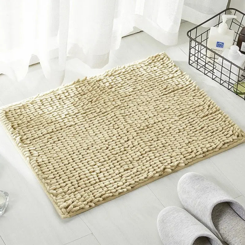 tapis bain acrylique antidérapant solide moderne doux couleur beige rose gris marron bleuclair