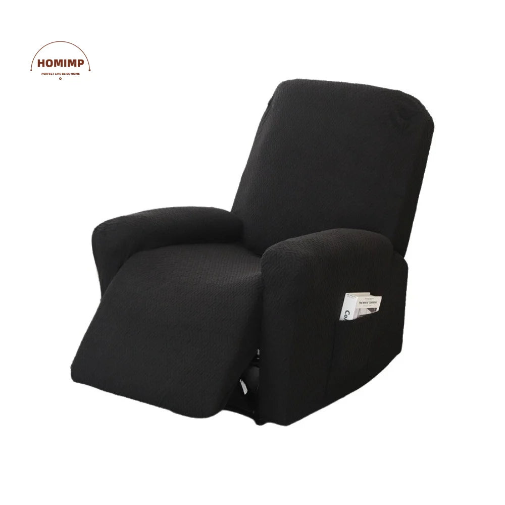 housse élastique antidérapante fauteuil inclinable noir gris vert clair tissu motifs moderne poche