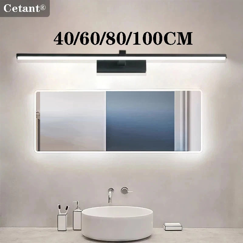 lampe murale moderne miroir intégré éclairage cuisine salle bain led 40 60 80 100cm