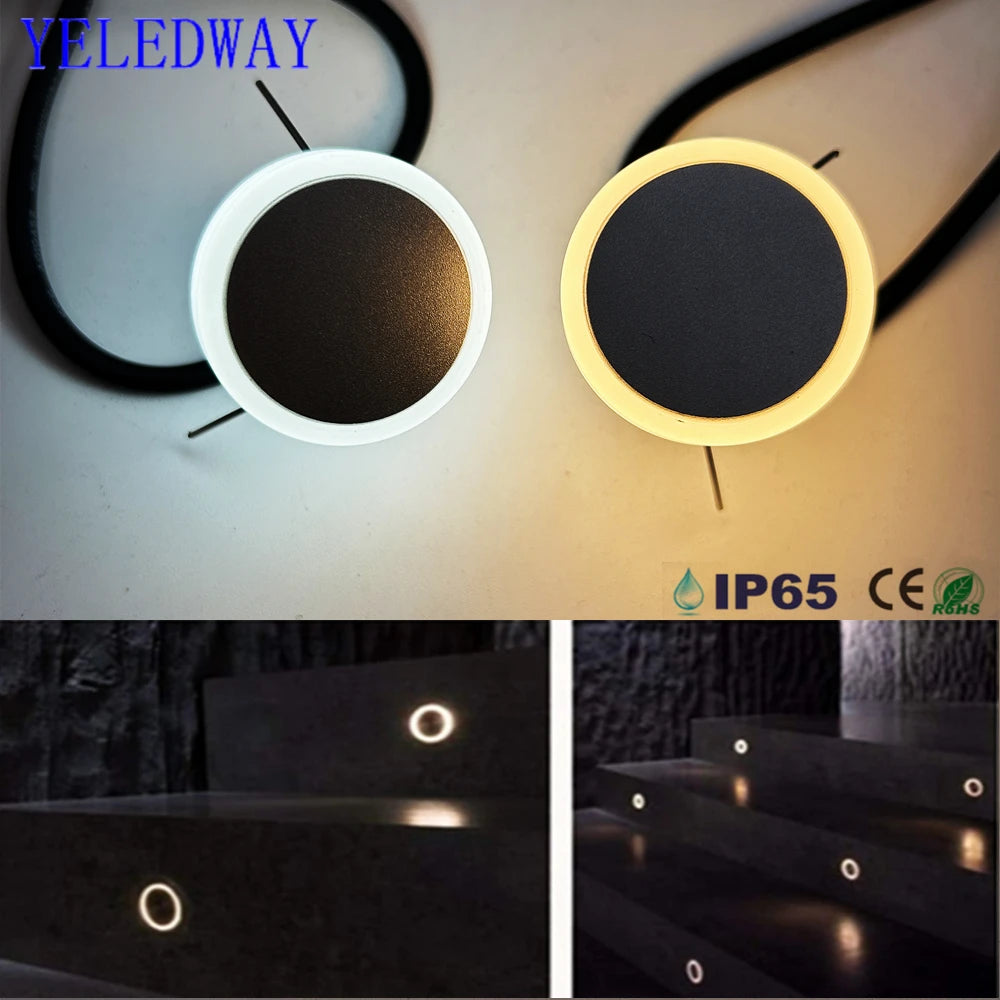 spots led encastrables ronds modernes 1w 12v argentés blancs noirs