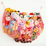 sac rangement multi usages coton bleu violet rose blanc gris maille pompons moderne