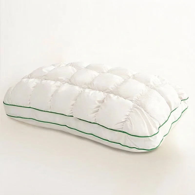 oreiller polyester coton quadrillé blanc rose gris bleu clair moderne élastique doux