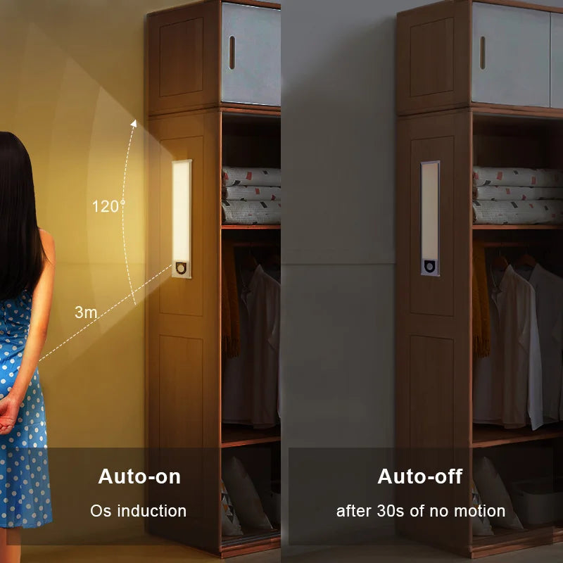Lampe LED sans fil pour placard avec détecteur de mouvement