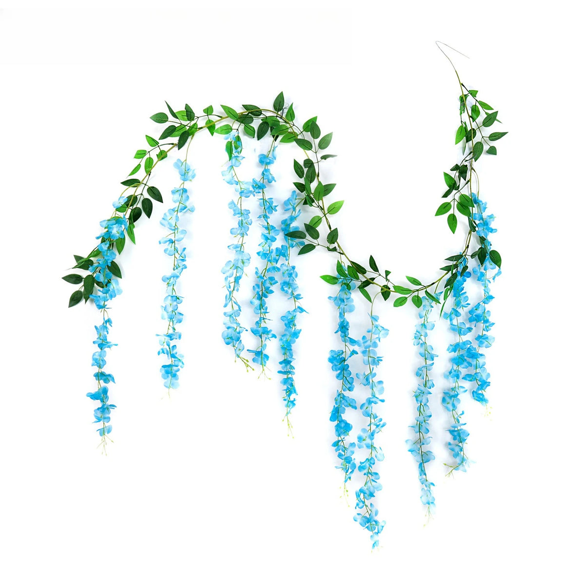 guirlande florale artificielle cascade violet blanc rose bleu mariage anniversaire extérieur