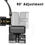 lampe frontale led rechargeable usb noir orange clip camping pêche chasse randonnée haute luminosité