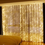 rideau lumineux multicolore transparent 100 led modes télécommande moderne festif