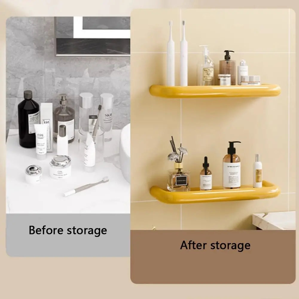 étagère salle bain moderne vert bleu jaune beiges plat lisse murale durable robuste rangement