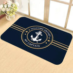 tapis sol marin bleu marine ancre bienvenue corde antidérapant salon chambre