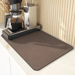 tapis sol moderne rectangulaire gris bleu vert adhésif absorbant séchage rapide cuisine salle