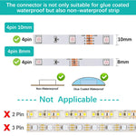 connecteur ruban led transparent 12v 24v ip65 broches clips fixation