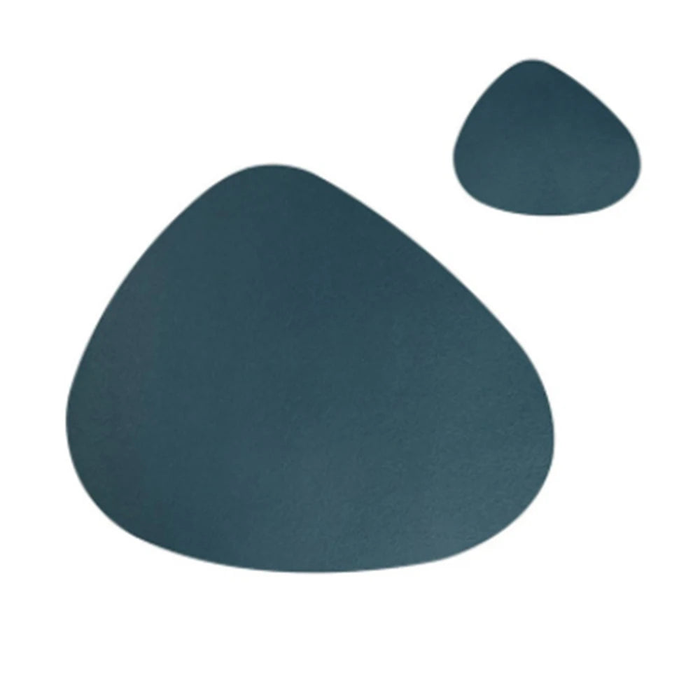 tapis table moderne gris bleu noir bordeaux rond lisse imperméable isolation thermique