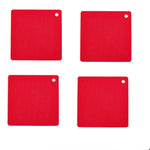 tapis protection cuisine silicone rouge gris moderne texture hexagonale imperméable anti brûlure