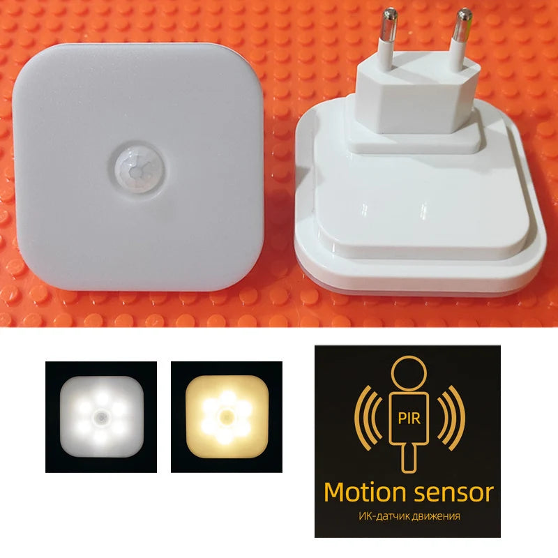 veilleuse led motion sensor lampe sans fil prise murale éclairage nuit chambre couloir moderne