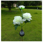 lumières solaires fleurs artificielles roses blanches jaunes extérieures autoinstallation ip44 led vacances