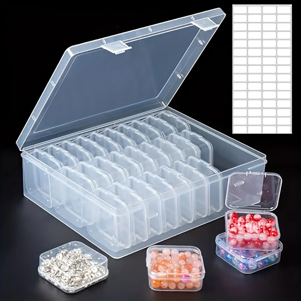 boîtes rangement bijoux transparentes modernes anti poussière clips grandes petites boîtes couleur rouges vertes