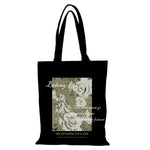 sac provisions toile fleurs décontracté épaule graphique moderne tote bag poignées largeur hauteur dimensions