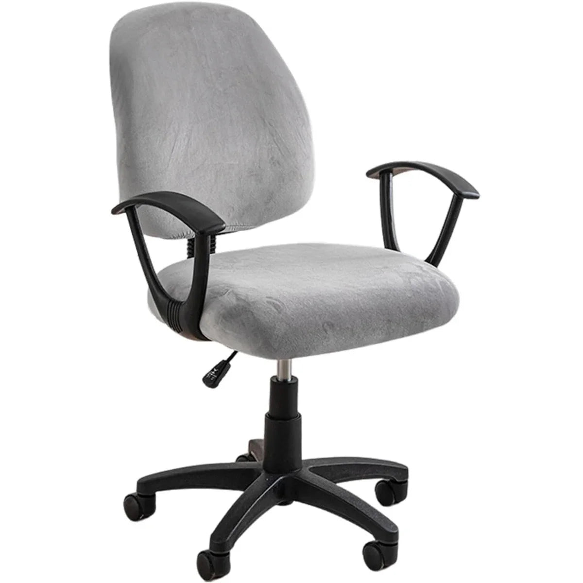 housse chaise velours moderne beige gris fixations vis coussins