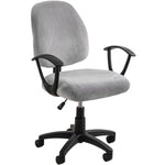 housse chaise velours moderne beige gris fixations vis coussins