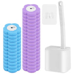 brosse wc violet blanc kit nettoyage salle bain pratique moderne absorbant