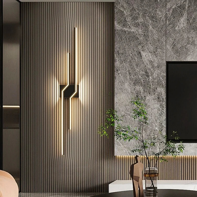lampe murale led moderne noire dorée blanche réglable intensité minimaliste