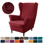housse fauteuil oreilles velours extensible repose pied salon salon chambre