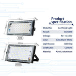 projecteurs led 100w 50w 220v noir modernes ip65 exterieur pieces