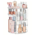 organisateur maquillage rotatif transparent moderne 12 compartiments plateaux toit