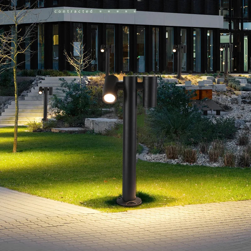 lampe solaire noire moderne ip65 led 10w bras rotatifs autonomesextérieur