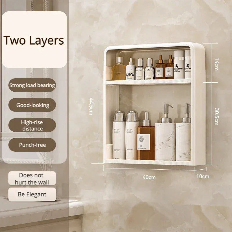 rangement mural blanc moderne étagères cosmétiques toilettieracks adhésif bouteilles serviettes organizer kitchen shelves respectueux
