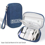 Sac bandoulière gris tissu uni pratique zipper bijoux accessoires chargeur câbles montres