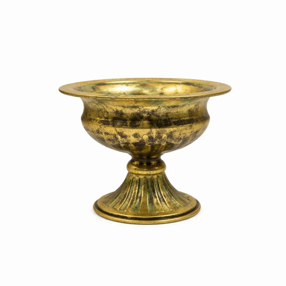 vase métal or blanc relief classique élégant décoration table fleuri