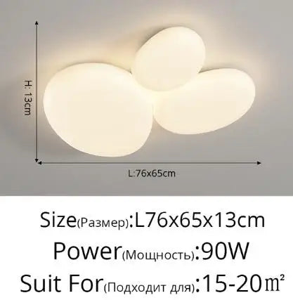 plafonnier moderne blanc nuages minimaliste éclairage chambre restaurant led toucher