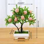 ornements décoration table bonsaï artificiel arbuste feuilles fruits colorés pot blancintérieur decorationfestivalmariage
