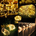 guirlande lumineuse led multicolore moderne extérieure solaire 32m 200leds ip65