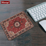 tapis souris persan rouge noir bleu beige antidérapant 22x18cm classique ethnique