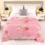 couverture polaire fleur rose printemps automne portable qualité hospitalière hôtelière voyage maison