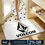 tapis sol moderne volcom logo noir microfibre absorbant antidérapant chambre salon