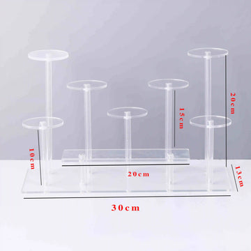 présentoir acrylique transparent multi niveaux support figurines flacons parfum décoration maison salon