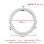 anneaux lumineux blancs modernes spots led encastrables adaptable anneaux fixation tringles blancs opaques