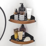 étagères porte serviettes bois moderne vis fixations salle bain minimaliste porte brosse gobelet savon