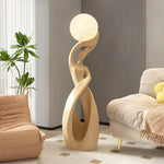 lampe pied moderne sculptural noir beige rose argenté sphère lumineuse moderne designintérieur led chambre