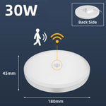 lampe led motion sensor veilleuse nuit chambre couloir salle bain blanc moderne radar 12w