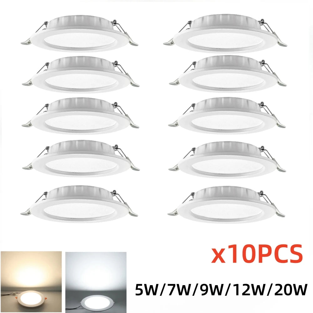 spots led blanc mat modernes clips fixation 220v 4000k 6500k 7w 9w 12w 20w