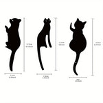 statues extérieures silhouettes chats noirs minimaliste tringle jardin
