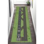 tapis moderne avions route fleurs vert gris blanc chambre décoration extérieur